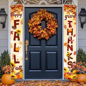 Avezano Fall Banner Thanksgiving Door Banners Thanksgiving Door Decorations Fall Decorations Outdoor