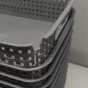 [ 12 Pack ] Plastic Storage Baskets - Small Pantry Organization and Storage Bins - Household Organizers for Laundry Room, Bathrooms, Bedrooms, Kitchens, Cabinets, Countertops, Under Sink or On Shelve (Gray)