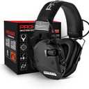 PROHEAR 022 Electronic Ear Protection for Shooting & Hunting - 29dB SNR Noise Reduction, 5X Sound Amplification, 4 Omnidirectional Microphones, HD Speakers - Gun Range Hearing Protection Muffs,Black
