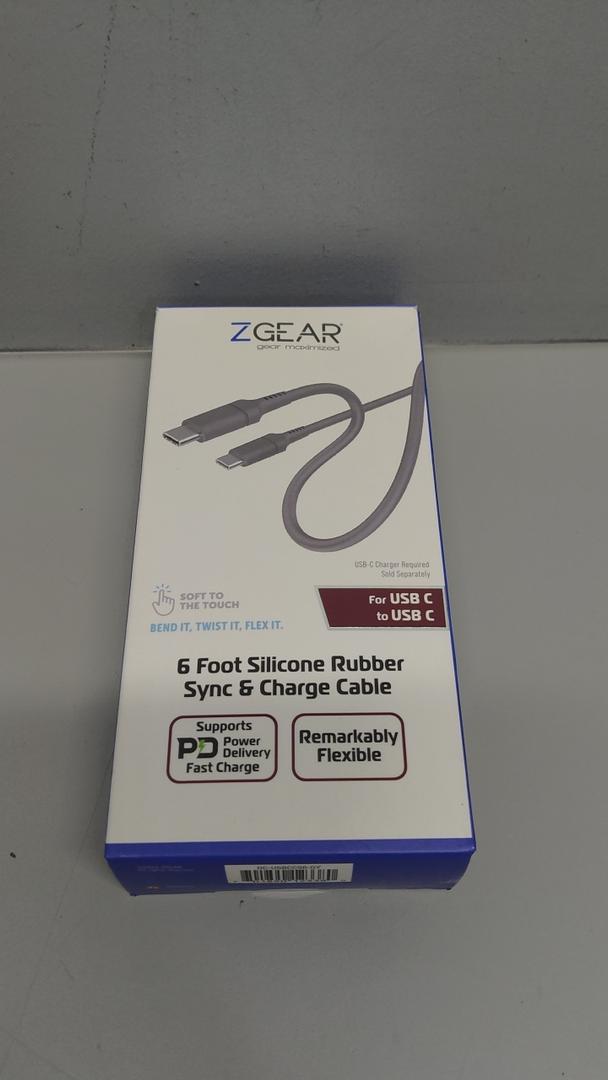ZGear 6-foot Silicone Rubber Sync & Charge Cable with USB-C to USB-C connectors
