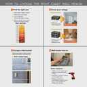 Cadet Com-Pak Electric Wall Heater Complete Unit with Thermostat (Model: CSC151TW, Part: 67509), 5120 BTU, 120 Volt, 1500 Watt, White