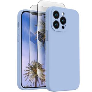 FireNova Designed for iPhone 13 Pro Max Case, Silicone [Camera Protection] Phone Case, Soft Anti-Scratch Microfiber Lining Inside, 6.7 inch, Light Blue