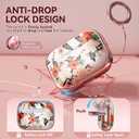 Inesore for AirPods Pro 3 Case 2025 with Lock, for Women Girly Floral Cute Case Compatible with Apple Airpods Pro 3rd Generation Cover, with Phone Stand,Keychain & Cleaner Kit -White Peony