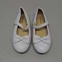 Kiderence Girls Flat Mary Jane Shoes School Party Dress Ballerina White Shoe (Toddler/ Little Kids) F640 White - 13M