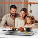 Food Warming Mat, Electric Buffet Warmer with 6 Temp & 6H Timer, Rapid Even Heating for Plates & Entrees, Roll-Up Heat Insulating Pad Protects Countertops, for Parties, Holiday Gatherings