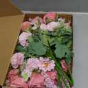 Zeyune 8 Pcs 13.4 Inch Artificial Flowers Bouquet Fake Silk Flowers Faux Bouquet Hydrangea Bouquets for Mother's Day Wedding Birthday Table Centerpieces Home Office Decoration(Bean Paste Pink,Rose)