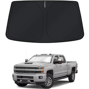KUST Windshield Sun Shade for 20152019 Chevy Silverado 2500 3500 Window Accessories Shade Sun Cover Foldable Block UV Rays Keep Car Cooler