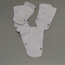 Hylaea Athletic Running Socks Cushion Padded Moisture Wicking Low Cut (Small, 3 Pairs White)