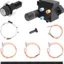 SafBbcue 66354 Grill Igniter Kit for Weber GS4 Genesis II 310/315 Series Gas Grills Parts(2017 and Newer),fit Genesis II E/S-310,E/S-315,CE-310,SE-310,SE-315 Electronic Ignitor Switch 66220 Set (Black)