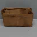 Purse Organizer Insert, Felt Purse Organizer with Zipper and Sewn Bottom Insert, Fit Speedy Neverfull Graceful,6 Sizes (X-Large, Caramel)