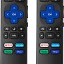 (Pack of 2) Replacement Remote Control Compatible for Roku TV,for TCL Roku/for Hisense Roku/for Onn Roku(Not for Roku Stick,Box and Players)