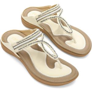 UBFEN Womens Slides Walking Sandals Comfortable Platform Slip On Dressy Summer (7.5)