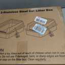 AIPERRO Stainless Steel Litter Box 2 Pack Metal Cat Litter Boxes with Lid