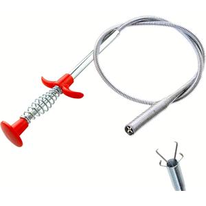 Drain Snake, Drain Clog Remover - Gutter Cleaning Tools Drain Cleaner for Toilet Sewer Shower Kitchen Bathroom Tub Clogged Drains Opener Cleaning Tool, Flexible Grabber Claw Pick Up Reacher (30 inch)