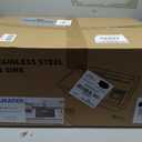 24 x 18 Inch Undermount Kitchen Sink, Black Stainless Steel Single Bowl