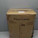 GyroVu Rattan Floor Lamp for Living Room, Adjustable Height Standing Lamp