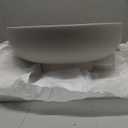 OAKOA Concrete Fruit Bowl for Kitchen Counter - Large Decorative Bowls for Home Decor - Modern Key Bowl for Entryway Table - Pedestal Bowl for Keys (Gray)