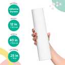 Styrene Sheet for Lampshade (12" Height x 40" Length) - Adhesive Roll for DIY Round Drum Lamp Shade - Repair Damaged Shades - Make a New Lampshade - Compatible With All Materials