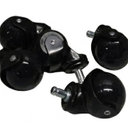 RidRed Office Chair Wheels Replacement Heavy Duty 2 Inch Roller Blade Wheels for Carpet Hardwood Floors, Support 2000 LB, Rubber Rollerblade Desk Chair Casters, Standard Stem Universal Fit, Set of 5