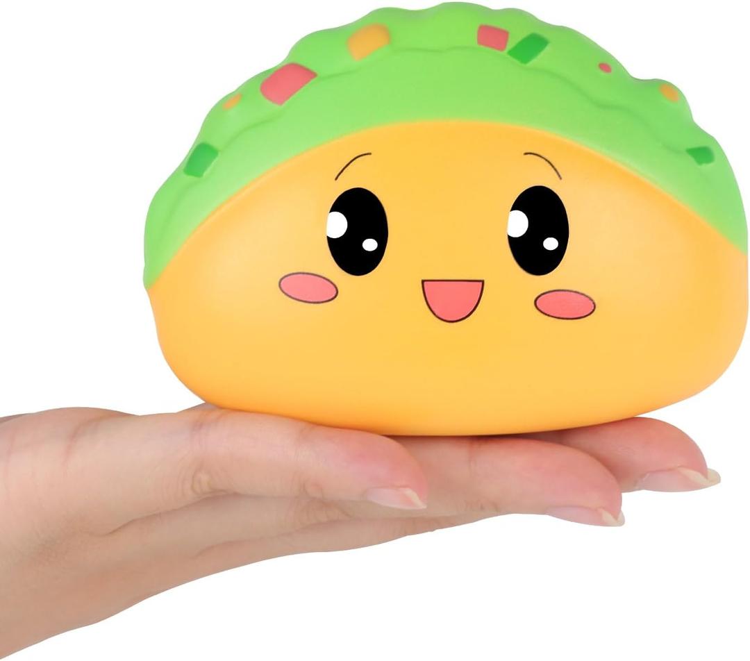 Anboor Squishies Taco Slow Rising Squishys Toy for Kids Soft Mexico Tacos Scented Stress Relief Realistic Food Cute Squeeze Squish Toy