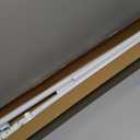 White Tension Curtain Rod 51-145In, Extra Long Adjustable Tension Rod No Drilling for Window or Bathroom,Outdoor Curtain Rod for Patio, Easy to Install, Never Rust, Rod Diameter 1.26 Inches-White