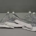 4 PCS Christmas Decorations Santa Hat for Adults Christmas Sequin Hat Xmas Santa Hats Cap for Costumes Holiday Party Supplies (Silver)