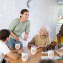 Sieral 6 Pcs Social Worker Gift 12oz Boho Stainless Steel Tumbler with Lid Thank You Coffee Mugs Bulk Social Worker Appreciation Gifts for Volunteers Staff Employee Retirement Gifts