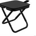 2 Pack 13 inch Folding Stool Portable Camping Chairs with Carry Bag for Outdoor Mountaineering Fishing Hiking Hunting Foot Stool Mini Travel Chair (Black Large)