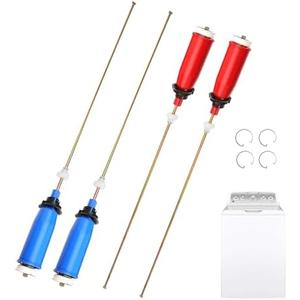 Washer Suspension Rod Spring Assembly Set 4Pcs, WH16X10158 WH16X10159 Compatible with GE and Hotpoint GTWN4250D0WS GCWP1800D1WW HSWP1400F2WW, Replace PS3654190 PS3654191 2754602 AP5632455