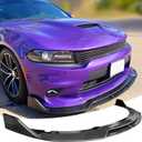 Front Bumper Lip Splitter Spoiler Fit for Dodge Charger SRT Hellcat/RT Scat Pack/Daytona/RT 392 2015-2023 Carbon Fiber Style Coating 4pcs Accessories Air Chin Body Kit