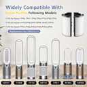 360 Combi Glass H13 Hepa + Activated Carbon Filter Compatible with Dyson TP07 TP10 TP06 HP06 TP04 HP04 PH02 PH01 PH03 PH04 HP09 TP09 HP07 HP10 Air Purifier, 2-in-1 Replacement Filters, 2 Pack