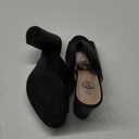 Coutgo Womens Chunky Heeled Mules Puffy Knot Square Open Toe Slip On Sandals Summer Evening Party Prom Shoes (8, Black)