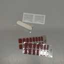 ohora Semi Cured Gel Nail Strips (N Brick) - Brown, Solid, Works with Any UV/LED Lamps, Salon-Quality, Long Lasting, Easy to Apply & Remove - Includes 2 Prep Pads, Nail File & Wooden Stick