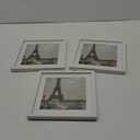 10x10 White Picture Frames set of 3, Made of Wooden and Real Glass Square Photo frame - Displays 8x8 Picture With Mat or 10 x 10 Without Mat, Desktop & Wall Collage Frame set