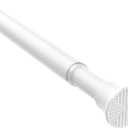 AIZESI Tension Rod 18-36 inch 1Pc White Adjustable Tension Curtain Rod No Drilling Small Tension Rod Spring Tension Curtain Rod Expandable Curtain Rod