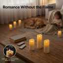 Enido 24 Pc Flameless LED Candles with Remote & Timer, Outdoor Waterproof, Flickering Electric Warm Lights for Cozy Home & Holiday Romantic Decor, Battery Operated (D 2.2 x H 4/5/6)