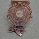 Gaiatop USB Desk Fan, 5.5 Inch Small Quiet Powerful 3 Speeds 90 Rotate, Personal Mini Portable Desktop Table Fans, Cooling for Home Office Car Travel Indoor Outdoor Pink