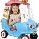 Little Tikes Cozy Ice Cream Truck, Coupe Ride On Car, Kid and Parent Powered, Truck Music, Including Accessories- Gift for Kids, Toy Girls Boys Ages 1.5 to 5 Years Old, Large