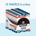 Rip Van Wafels Cookies & Cream Stroopwafels - Healthy Snacks - Non GMO Snack - Keto Friendly - Office Snacks - Low Sugar (3g) - Low Calorie Snack - 12 Pack