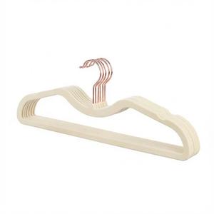Slim Velvet, Non-Slip Suit Clothes Hangers, Pack of 50, Blush Pink/Rose Gold