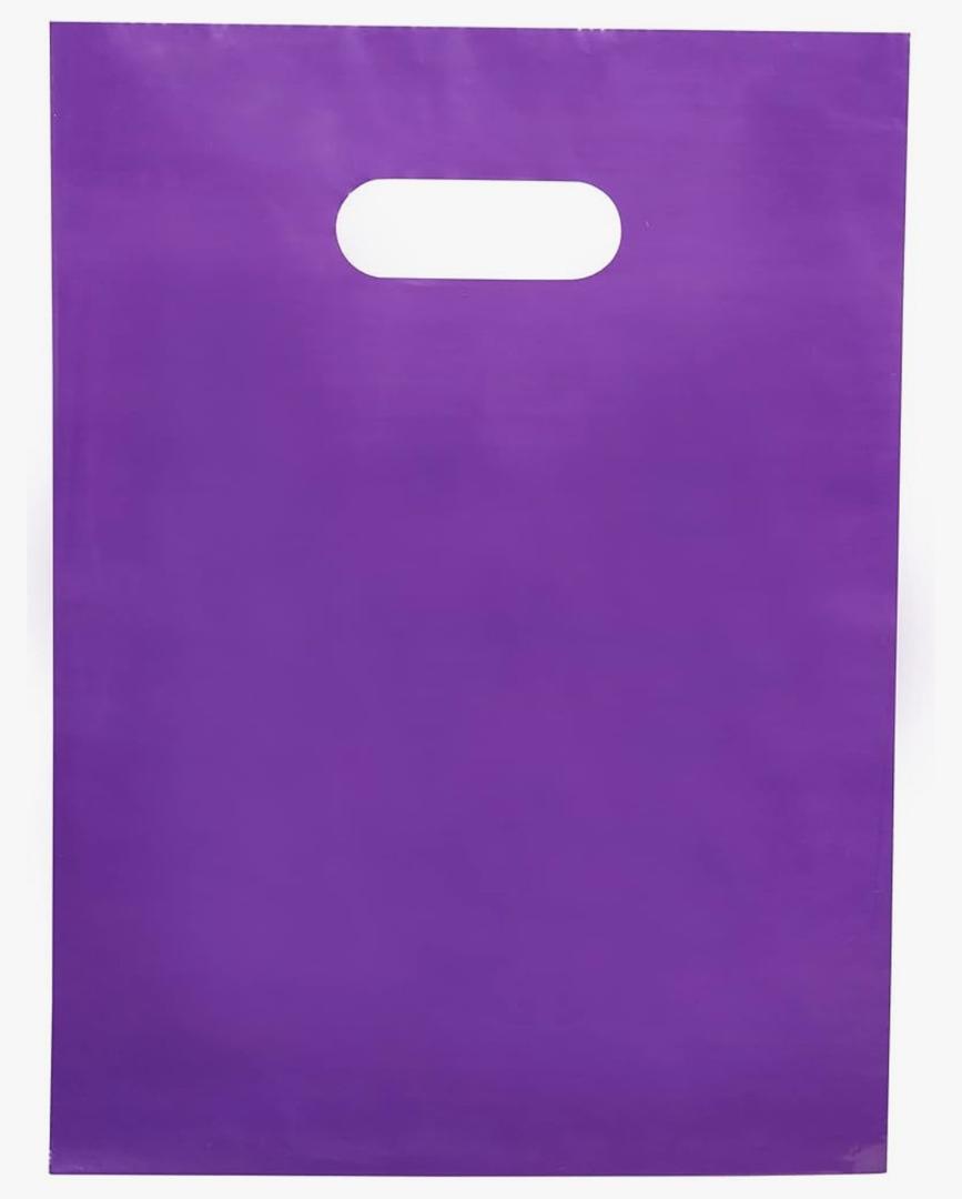 Choice Marts Merchandise Bags Purple Color 100 Count 9"x12" Size 1.5Mil With Handles