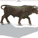 Safari Ltd. Black Bull Figurine - Detailed 6" Plastic Model Figure - Fun Educational Play Toy for Boys, Girls & Kids Ages 3+