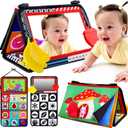 Baby Mirror Tummy Time Toys 03 36 Months Sensory Crinkle Baby Books Black and White High Contrast Baby Toys for Newborn Infant Montessori Car Seat Toys 06 Month Boy Girl Easter Basket Stuffers Gift