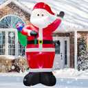10 Foot Christmas Inflatable Santa Claus Carries The Package Christmas Blow up Indoor Outdoor Yard Decoration