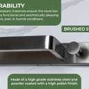 Saffron & Sage Towel Racks for Bathroom Wall Mounted, 17 inch Heavy Duty Bathroom Towel Rack Wall Mounted, Stainless Steel Bathroom Towel Holder for Bathroom Wall, Easy to Installation, Brushed Steel