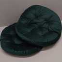 2-Pack Outdoor/Indoor Wicker Patio Seat Cushion Pad, Water Repellent, 18.5-Inch, Dining Chair Cushion, Set of 2 (Dark Green)