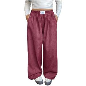 RoseSeek Women's Letter Leopard Print Straight Leg Pants Elastic Waist Y2K Trousers Bottoms with Pockets 2XL