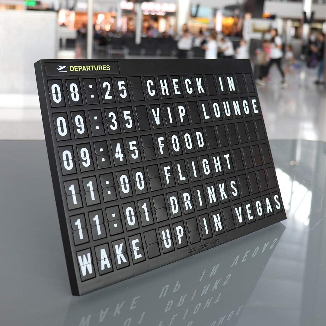 Locomocean Airport-Style Custom Message Board - Personalized Flight Arrivals and Departures Sign
