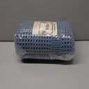 AMOAMI Waffle Bath-Mat, Absorbent Bath Mats for Bathroom Non Slip, Machine Washable Bathroom Rugs with Tassels Ultra Soft Boho Bath Rugs for Floor 2'x6'(24"x72") Blue