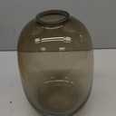 GeLive Brown Glass Vase Round Clear Colored Flower Vase for Centerpiece Long Stem Branch Fresh Artificial Plant Bottle Modern Home Indoor Decoration (Brown)